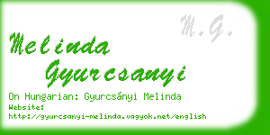 melinda gyurcsanyi business card